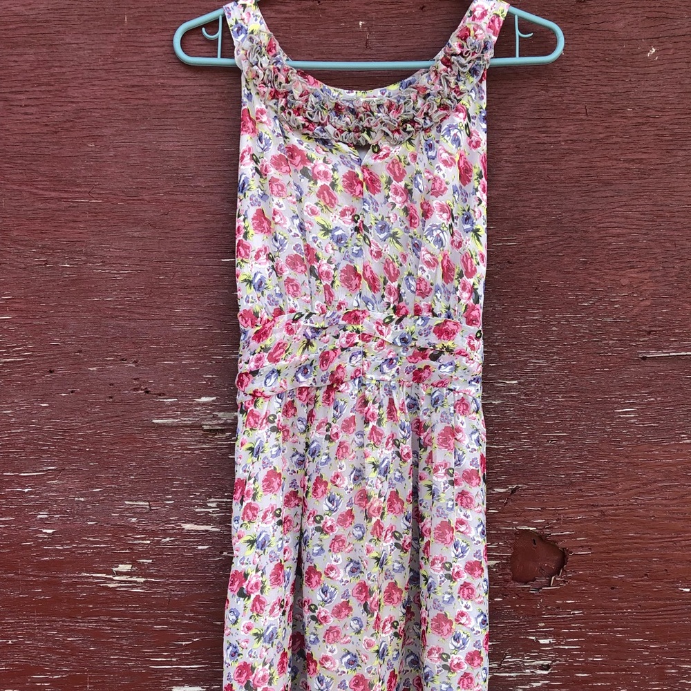 Grey floral dress